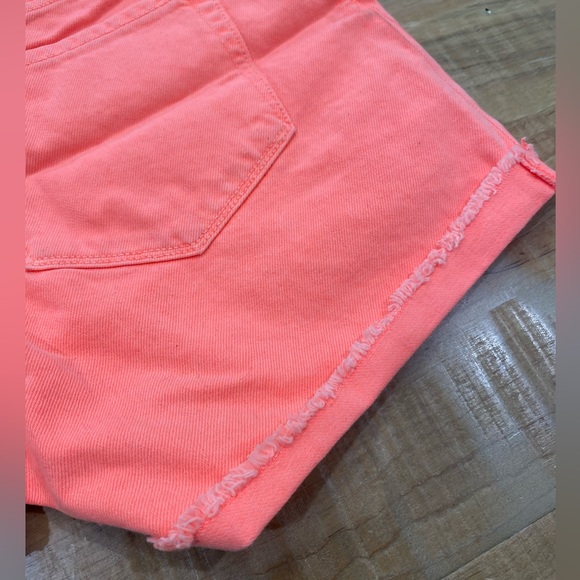 J BRAND JOANIE Low Rise Boy Fit Shorts 27 neon orange jeans short - Picture 5 of 11